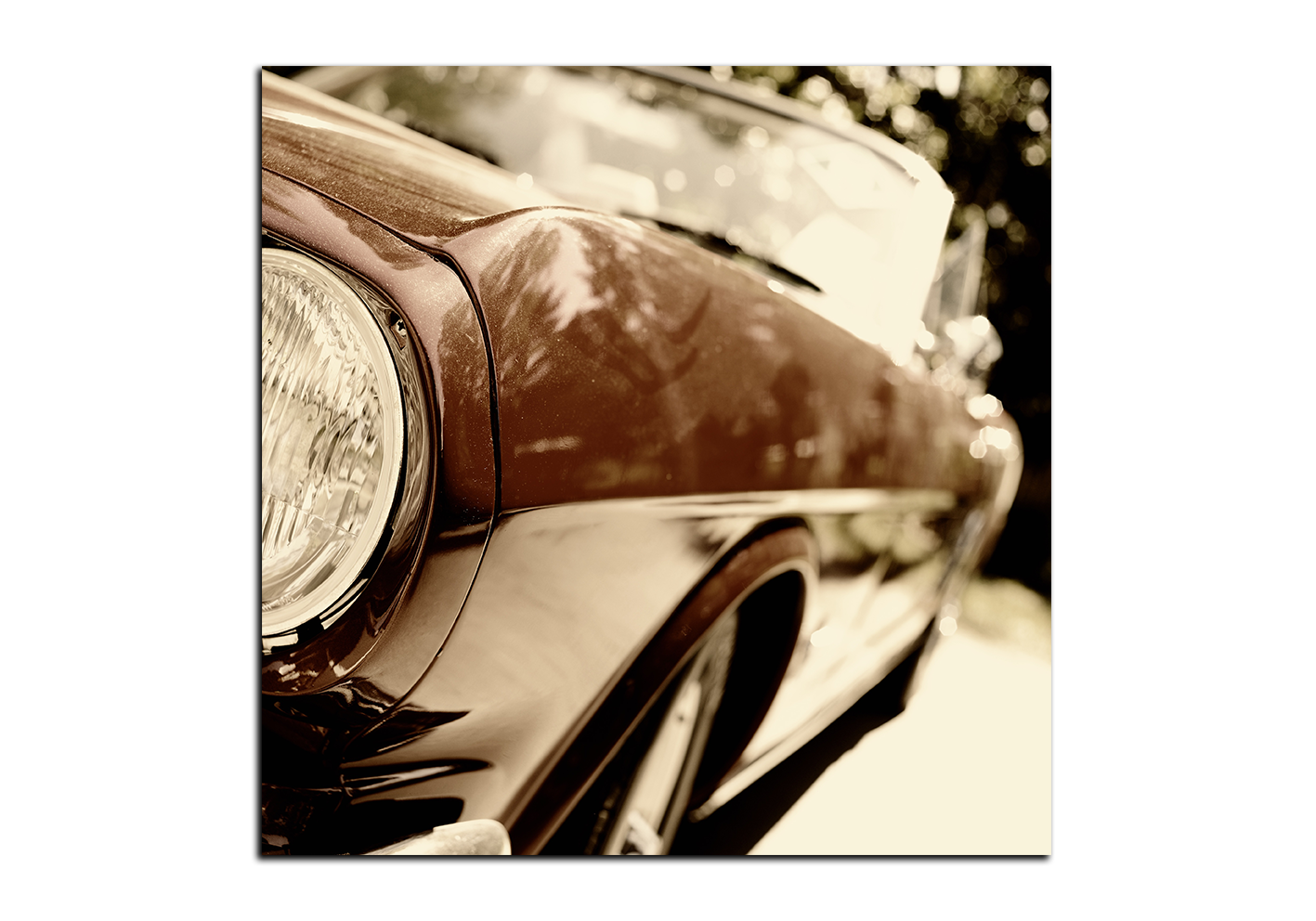 Obraz na plátně - Retro auto fragment - čtverec Obraz na plátně - Retro auto fragment - čtverec